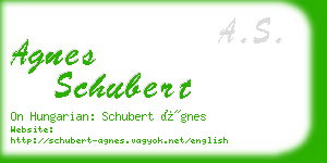 agnes schubert business card